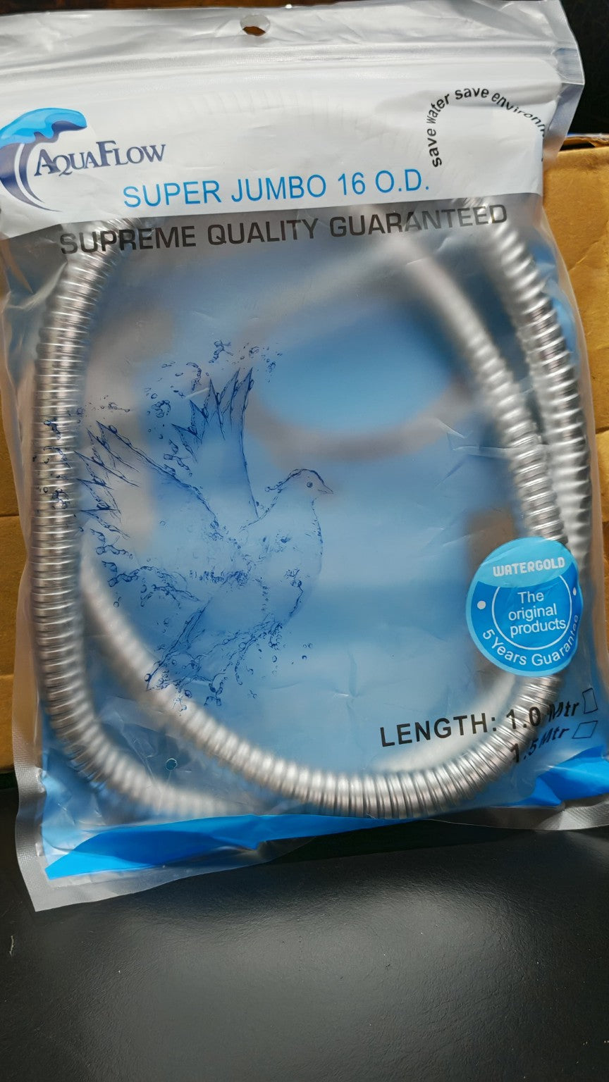 AquaFlow Super Jumbo 16 O.D. hose retail package